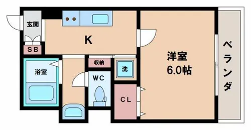 ラ・ヴィーア文の里【6階】の間取り
