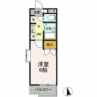 ロッキー星宮 B棟【1階】の間取り