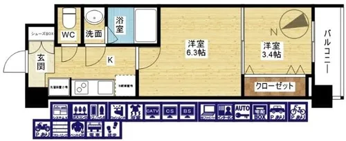 スプランディッドⅧ【6階】の間取り