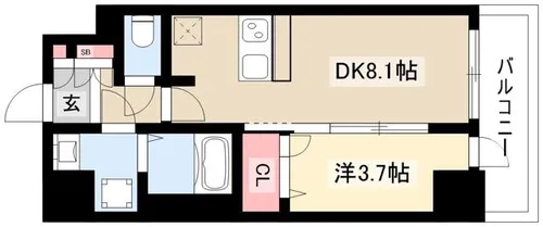 メイクスデザイン名駅南【5階】の間取り