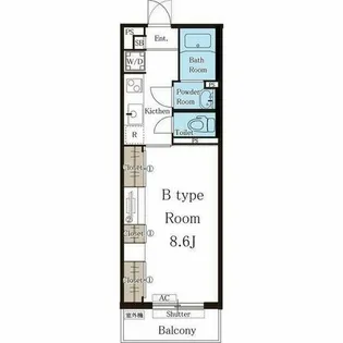 リブリ・ポーラスターナイン【3階】の間取り