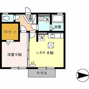 パルアヴェニュー【1階】の間取り