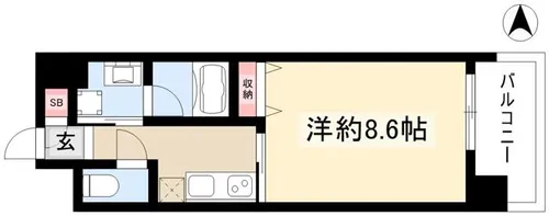オープンブルーム八田StationFront【9階】の間取り