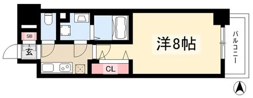 エスリード金山クラッシィ【6階】の間取り