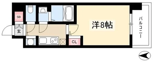 エスリード栄イーストスクエア【7階】の間取り