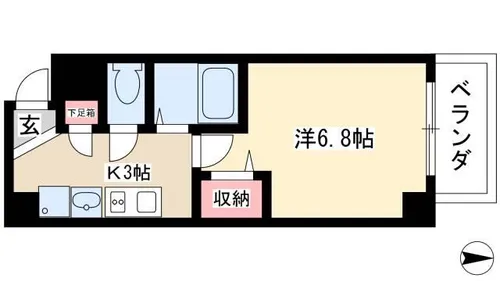 クレストステージ名駅【5階】の間取り