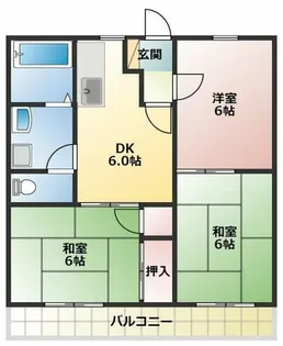 エバーグリーン中山A【102号室】の間取り