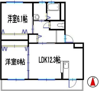 バンプロピスII【3階】の間取り