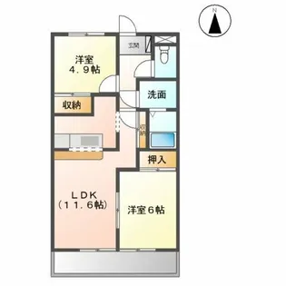 エンジェルウイング【1階】の間取り