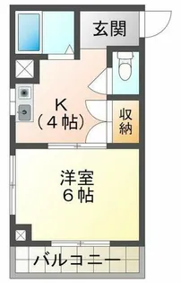 ハイツ有瀬【1階】の間取り