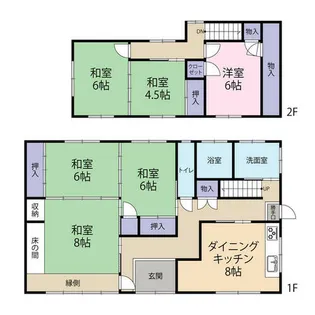 大阪府堺市中区福田【一戸建】の間取り
