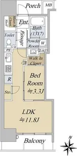 シティタワー丸の内【9階】の間取り