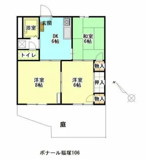 愛知県丹羽郡扶桑町大字高雄字福塚【アパート】の間取り