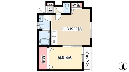 ベルメゾンAZ【1階】の間取り