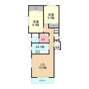 アルストロメリア【201号室】の間取り