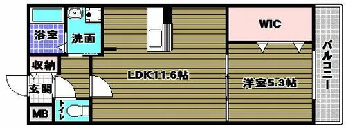 大阪府堺市東区草尾【アパート】の間取り