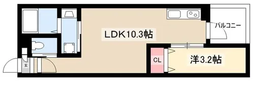 リバーサイドヴィラ瀬古【203号室】の間取り