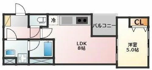 大阪府大阪市東淀川区小松3丁目【アパート】の間取り