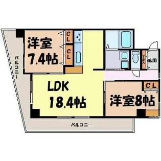 ベルドミール橘【5階】の間取り