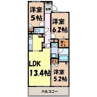 レジディア泉【13階】の間取り