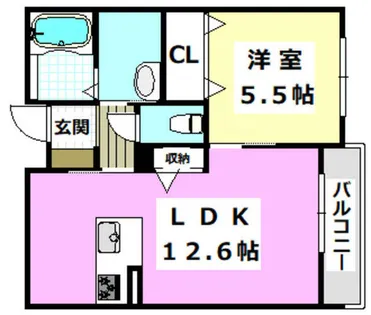 アヴニール【213号室】の間取り