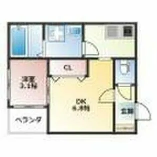 ハーモニーテラス押木田町【1階】の間取り