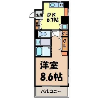 NS ZEAL大曽根【8階】の間取り