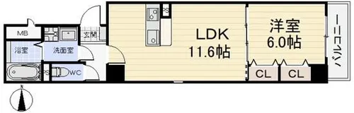 Wisteria【403号室】の間取り