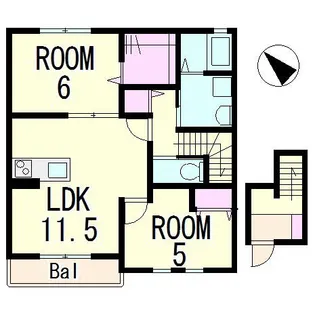 セントロイエル平井【2階】の間取り