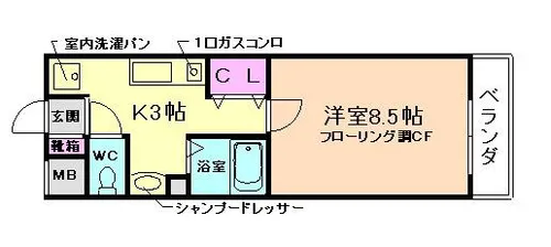アネックス桜の町A棟【1階】の間取り