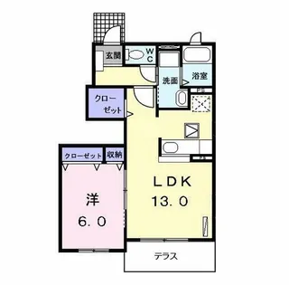 グランツコートK A【1階】の間取り