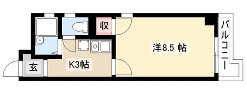 ハイツ金山【501号室】の間取り