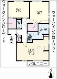 リビングタウン荒池 D【1階】の間取り