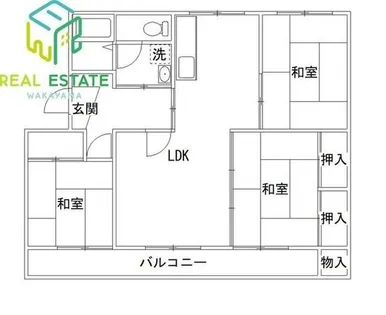 和歌山県和歌山市鳴神【マンション】の間取り