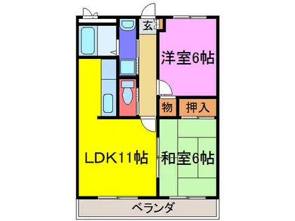 春名マンション【203号室】の間取り