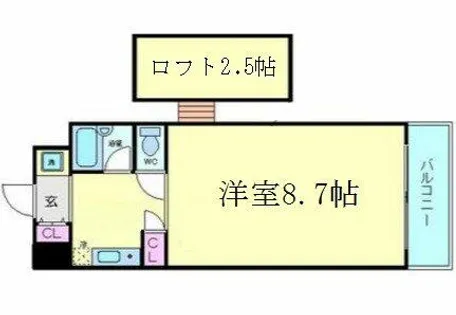 TGC NO.10北梅田【8階】の間取り