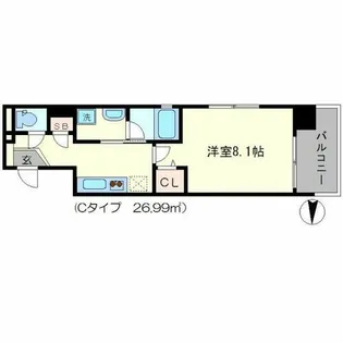 1Kの間取り画像