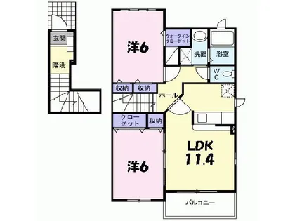 ベルファミーユⅢ 1番館【2階】の間取り