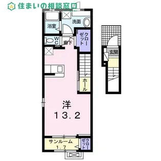 愛知県岡崎市緑丘1丁目【アパート】の間取り