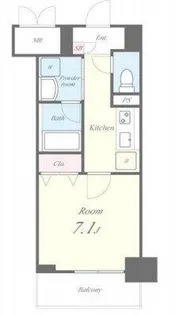 カルマート【405号室】の間取り