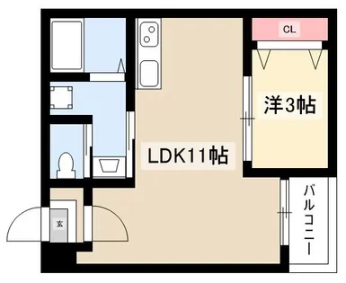リバーサイドヴィラ瀬古【102号室】の間取り