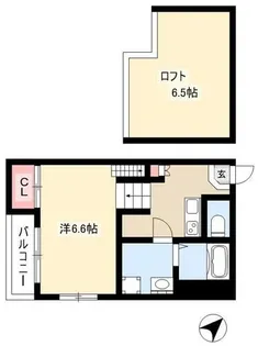 Classy garden 歌里【102号室】の間取り