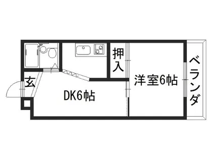 ムーンヒルズ蘭【2-A号室】の間取り