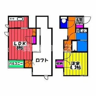 CB南福岡ルミウス【1階】の間取り