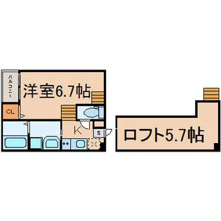 セレーナ中村【2階】の間取り