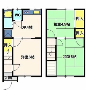 泉ヶ丘貸家【2号室】の間取り