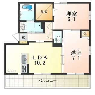 ボアソルテS【3階】の間取り