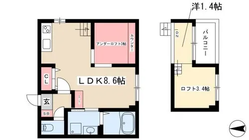 Le Lien Link【103号室】の間取り