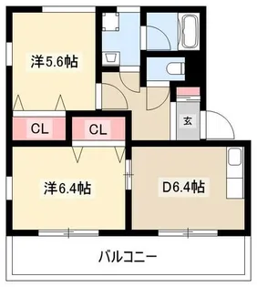 サンライフひまわり【1階】の間取り