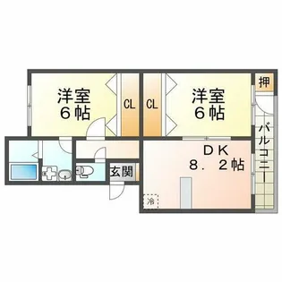 ときわ塩屋レクラン【2階】の間取り